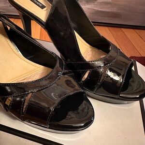 Alex Marie, Peep Toe Strappy Heels, Marine Navy Womens Sz. 10M